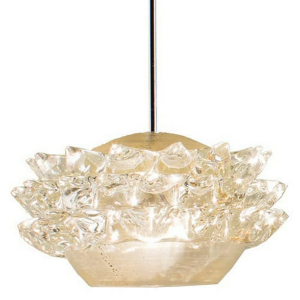 WAC Lighting MP-924-GL/CH European 1-Light Fugu Pendant with Canopy Mount Chrome Finish WAC Lighting MP-924-GL/CH European 1-Light Fugu Pendant with Canopy Mount Chrome Finish